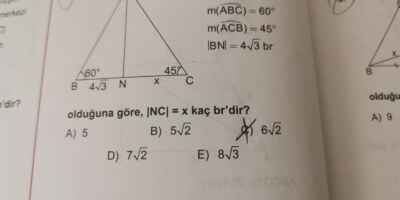 Cevap C çözemedim yardım eder misiniz