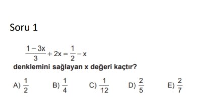 Matematik (çözümlü anlatım lütfen)