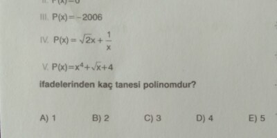 10.Sınıf Matematik Polinom sorusu