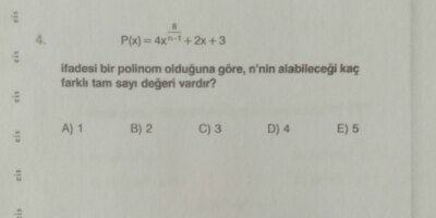 10.Sınıf Matematik Polinom sorusu