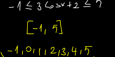 A= 3cosx +2 olduğuna göre, A’nın alabileceği tamsayı değerlerinin hangisidir