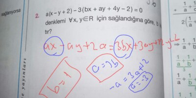 Birinci derceden iki bilinmeyenli denklemlerde çözüm kümesi kavramı