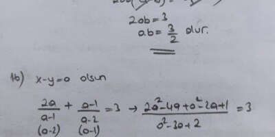 Denklem çözme 2 soru