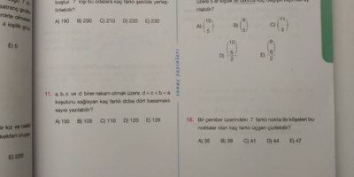 10.sınıf kombinasyon soruları